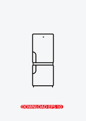 Fridge icon, Vector
