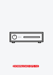 Video player device icon, Vector