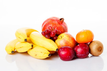 fruits isolated on white background. Fresh fruits