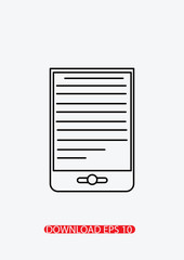 Ebook icon, Vector