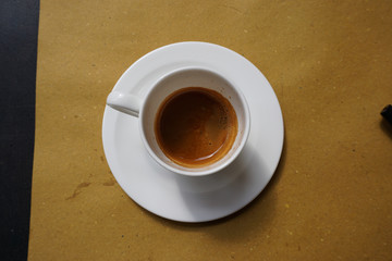 italian coffee top view