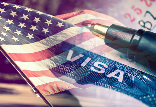 United States of America Visa Document Concept