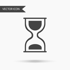 Vector business icon hourglass. Icon for for annual reports, charts, presentations, workflow layout, banner, number options, step up options, web design. Contemporary flat design