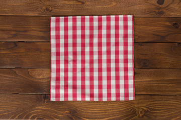 Obraz premium Background with empty wooden table with tablecloth