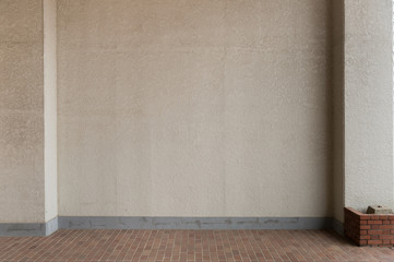 street wall background ,Industrial background, empty grunge urban street with warehouse brick wall