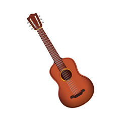 Fototapeta na wymiar Acoustic guitar music instrument icon vector illustration graphic design