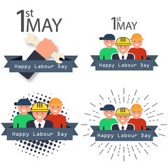 Fototapeta premium International Happy Labour Day Posters. vector illustration