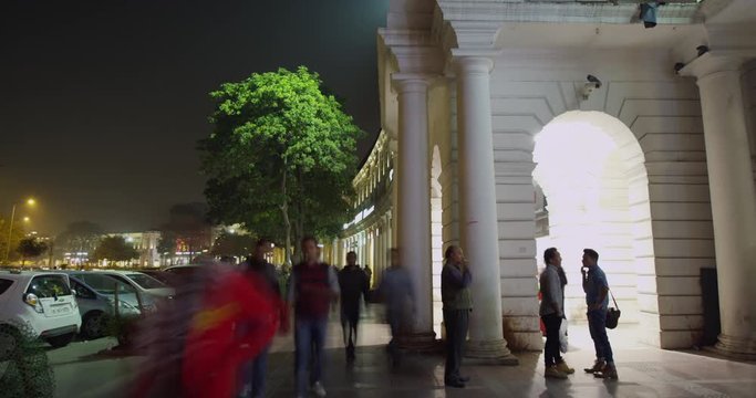 Time Lapse of Connaught Place in New Delhi, India