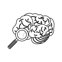 brain search find discovery outline vector illustration eps 10