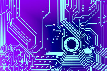 Circuit board. Electronic computer hardware technology. Motherboard digital chip. Tech science...