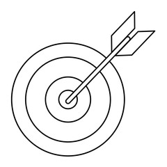 target success market outline vector illustration eps 10