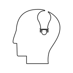 human head bubl idea outline vector illustration eps 10