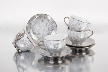 Set of coffee or tea cups