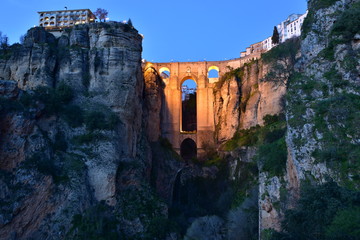 Fototapeta na wymiar Ronda, Spain at the Puente Nuevo Bridge over the Tajo Gorge