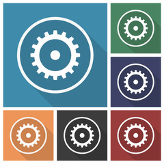 Button - Set - Schatten - Zahnrad