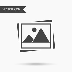 Vector business icon nature photo. Icon for for annual reports, charts, presentations, workflow layout, banner, number options, step up options, web design. Contemporary flat design