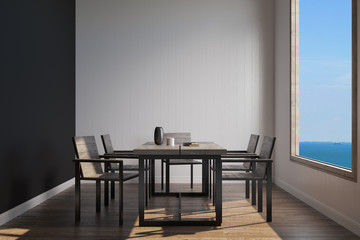 simple dining sea view