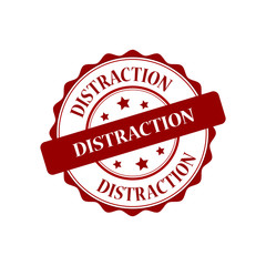 Obraz premium Distraction red stamp illustration
