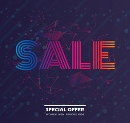 Sale and special offer. 50% off. Vector illustration.Theme color.