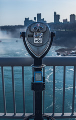Binoculars for coins at Niagara Falls