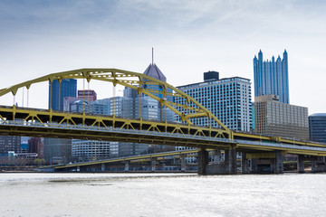 Skyline of Pittsburgh, Pennsylvania from Allegheny Landing from across the Allegheny River