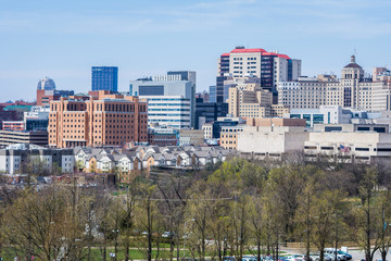 Skyline of Pittsburgh, Pennsylvania from Schenley Park