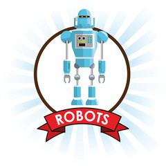 robots technology science future banner vector illustration eps 10