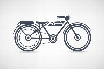 Fototapeta premium Vintage retro motorcycle silhouette
