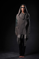 warrior woman in style dress