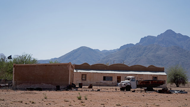 Desolute Gas Station in Namibia