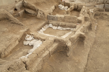 Catalhoyuk Konya (Turkey). Built in 7500 B.C. Photo taken on: March 23th, 2014