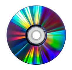 Fotobehang Muziekwinkel CD or DVD disk isolated on white background