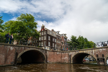 Fototapeta na wymiar Amsterdam Bridges on Canals