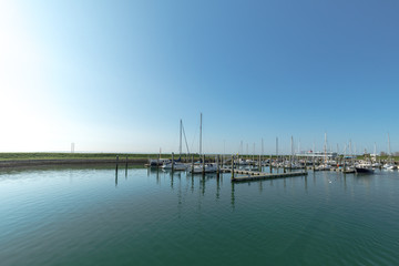 Fototapeta premium Burghsluis Marina Netherlands / North Sea