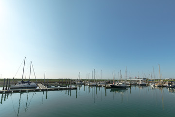 Fototapeta premium Marina Burghsluis Netherlands / North Sea