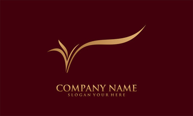 grass beauty vector logo