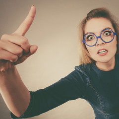 Angry mad bossy businesswoman being furious