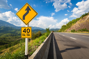 Highway 12 Signpost in Thailand