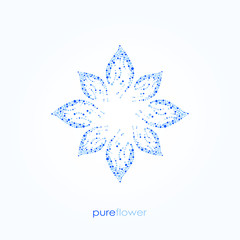 Pure Flower, beauty logo template. Bubble design. Abstract. - 145027363