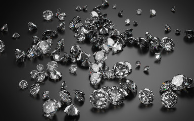 Diamonds on dark grey background. © makaule