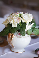 flowers in a teapot