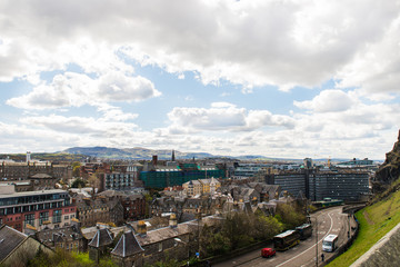 Fototapeta na wymiar Street view in Edinburgh, Scotland