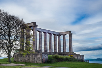 Fototapeta na wymiar National Monument of Scotland, on Calton Hill in Edinburgh, Scotland