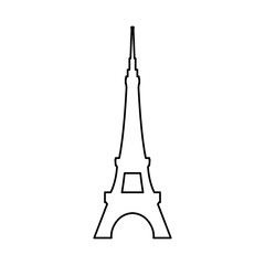 Eiffel tower architecture icon vector illustration graphic design