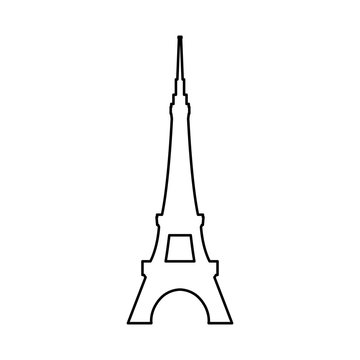 Eiffel tower architecture icon vector illustration graphic design