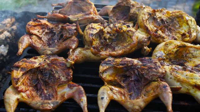 Carbequed chiken tabaka with the sause