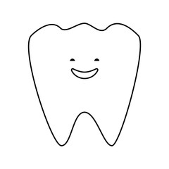 Dental care cartoon icon vector illustration graphic design