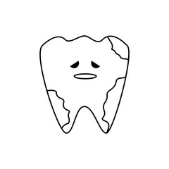 Dental care cartoon icon vector illustration graphic design