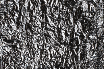 Texture of crumpled foil. Background image.