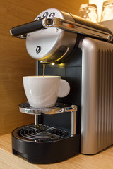 Coffee Machine Making Coffee